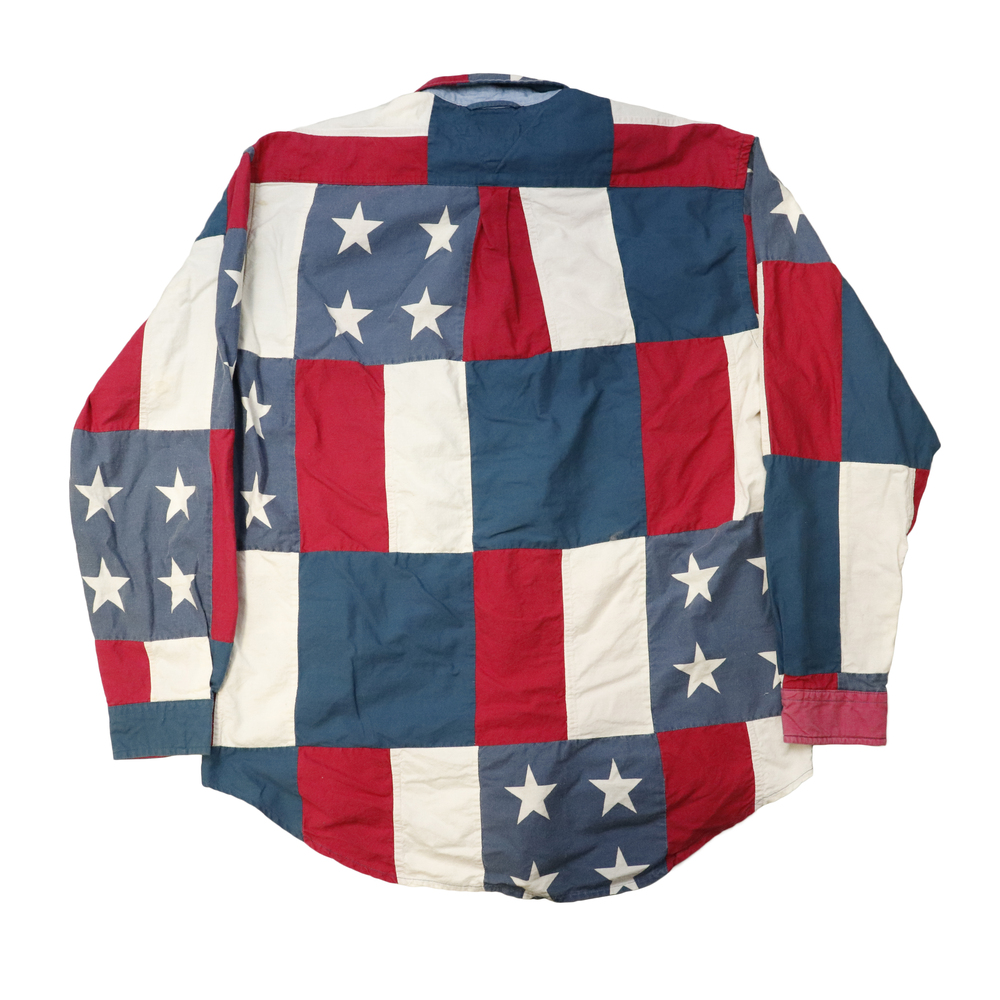 Vintage Tommy Hilfiger Stars and Stripes Button Up Shirt Size L - Picture 6 of 8
